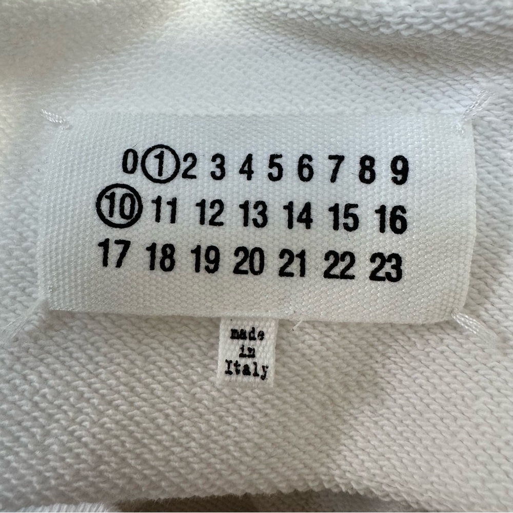 Maison Margiela Paris Numbers Logo Crew Neck Sweatshirt Women XS Embroidered - Picture 13 of 16